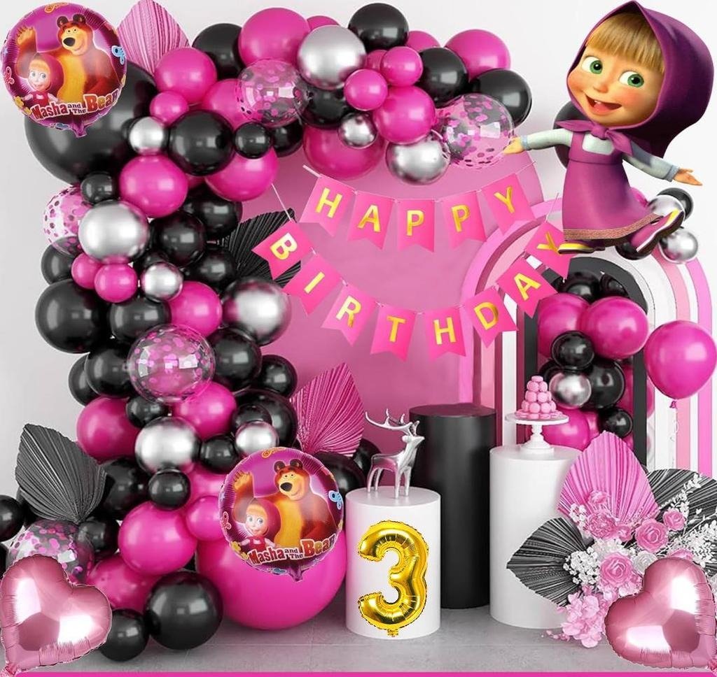 Happy Birthday Masha Theme Decoration Set