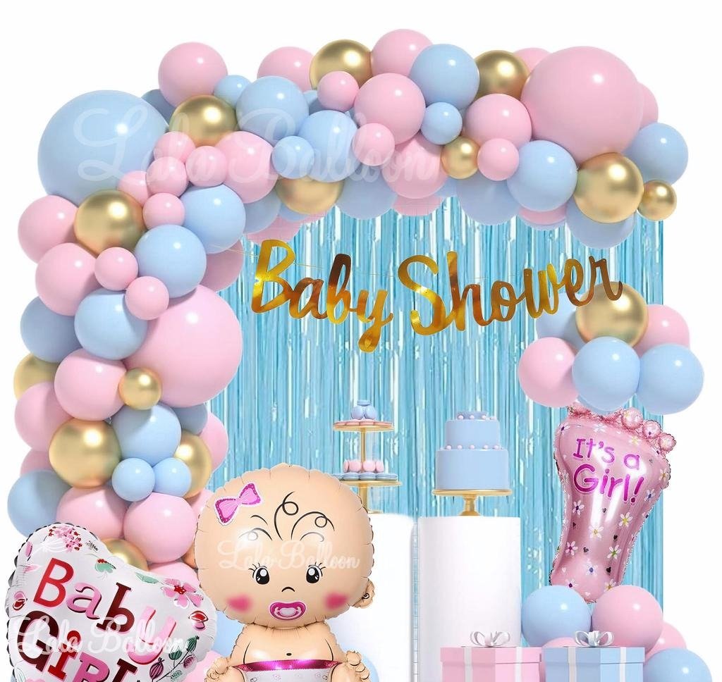 Baby Shower Decoration Items Set Of 38 Pcs Baby Shower Decoration Balloons For Coming Soon Baby Boy Or Girl Décor, Baby Shower Party Decoration, Multicolor Lifestyle Room View