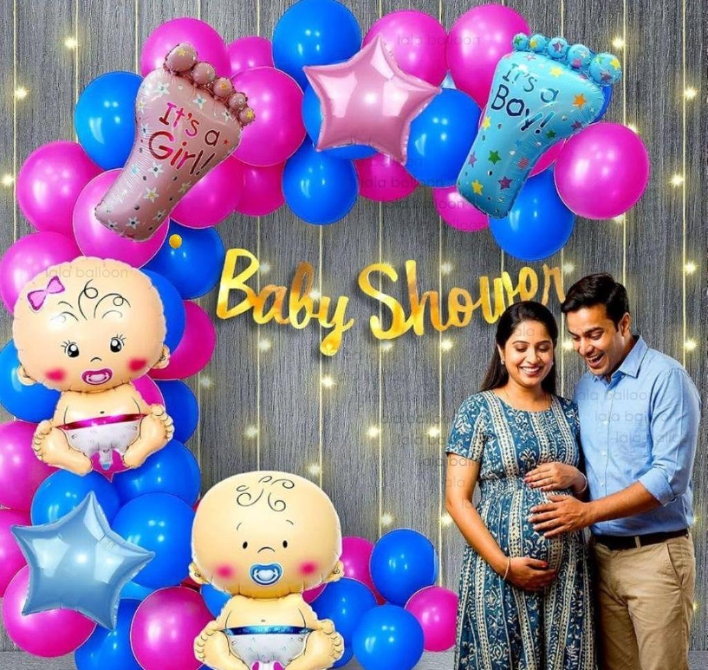  Luxury Pastel Baby Shower Balloon Arch with Gold Accents & Mom-to-Be Sash