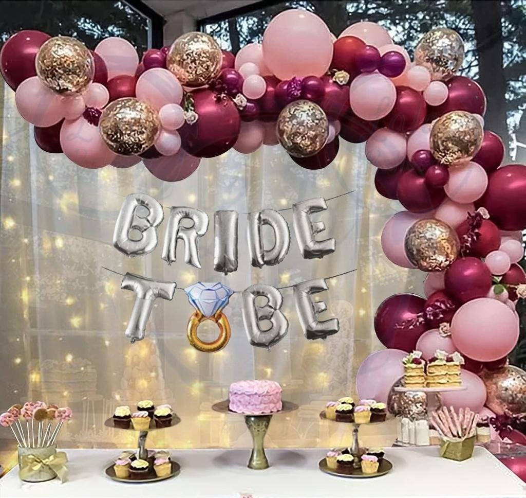 Bride To Be Attractive Decoration Theme Set, With Silver Foil