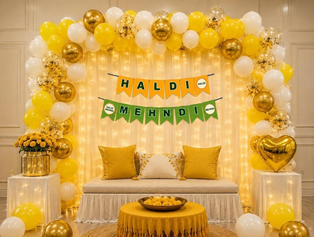Haldi Mehndi Balloon Decoration Set