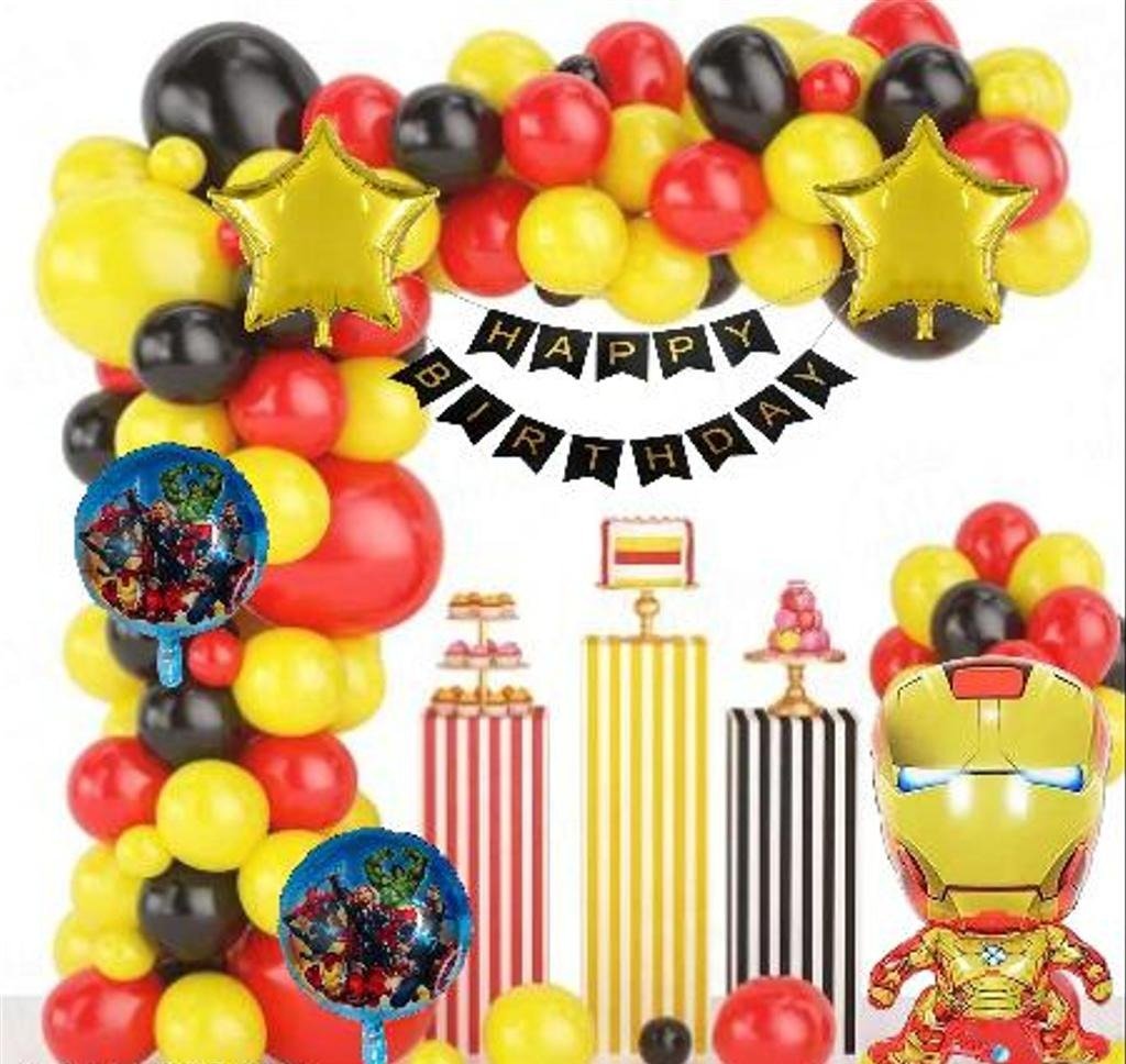 Avengers Superhero & Iron Man Birthday Party Balloon Garland & Dessert Table Kit