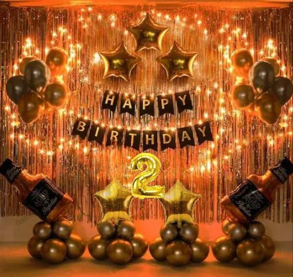 Happy birthday royal decoration set. Lifestyle Room Setup